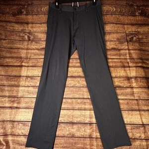 Rhone Commuter Pants Mens 34 Dark Gray Charcoal Technical Stretch Slim Straight